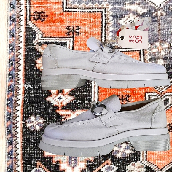 NEW A.S. 98 Leather Loafers In Cream Size 40 - Picture 4 of 14